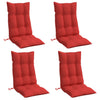 Cojines de silla Vidaxl 4 st de alto oxford tela rojo