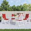 Cojines de silla Vidaxl 4 st de alto oxford tela rojo