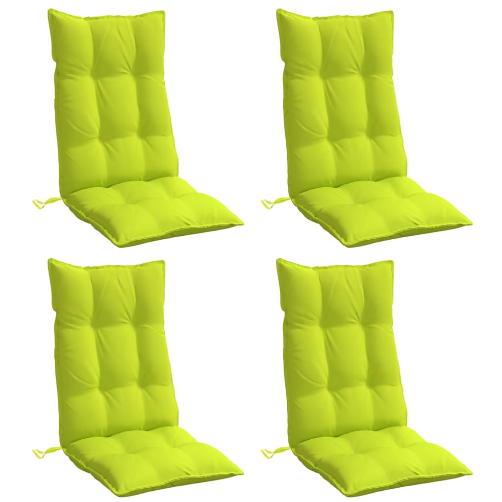 Cojines de silla de Vidaxl 4 st de alto oxford tela de color verde brillante