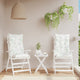 VidaXL chair cushions 2 pcs high back leaf pattern oxford fabric