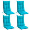 Cojines de silla de Vidaxl 4 st de la espalda oxford tela turquesa