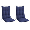 Cuscini da sedia Vidaxl 2 St High Back Oxford Fabric Marine Blue
