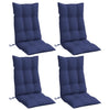 Cojines de silla Vidaxl 4 st de alto oxford tela marina azul