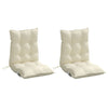 Cuscini di sedia Vidaxl 2 pezzi bassa schiena Oxford Fabric Crème -Collorato