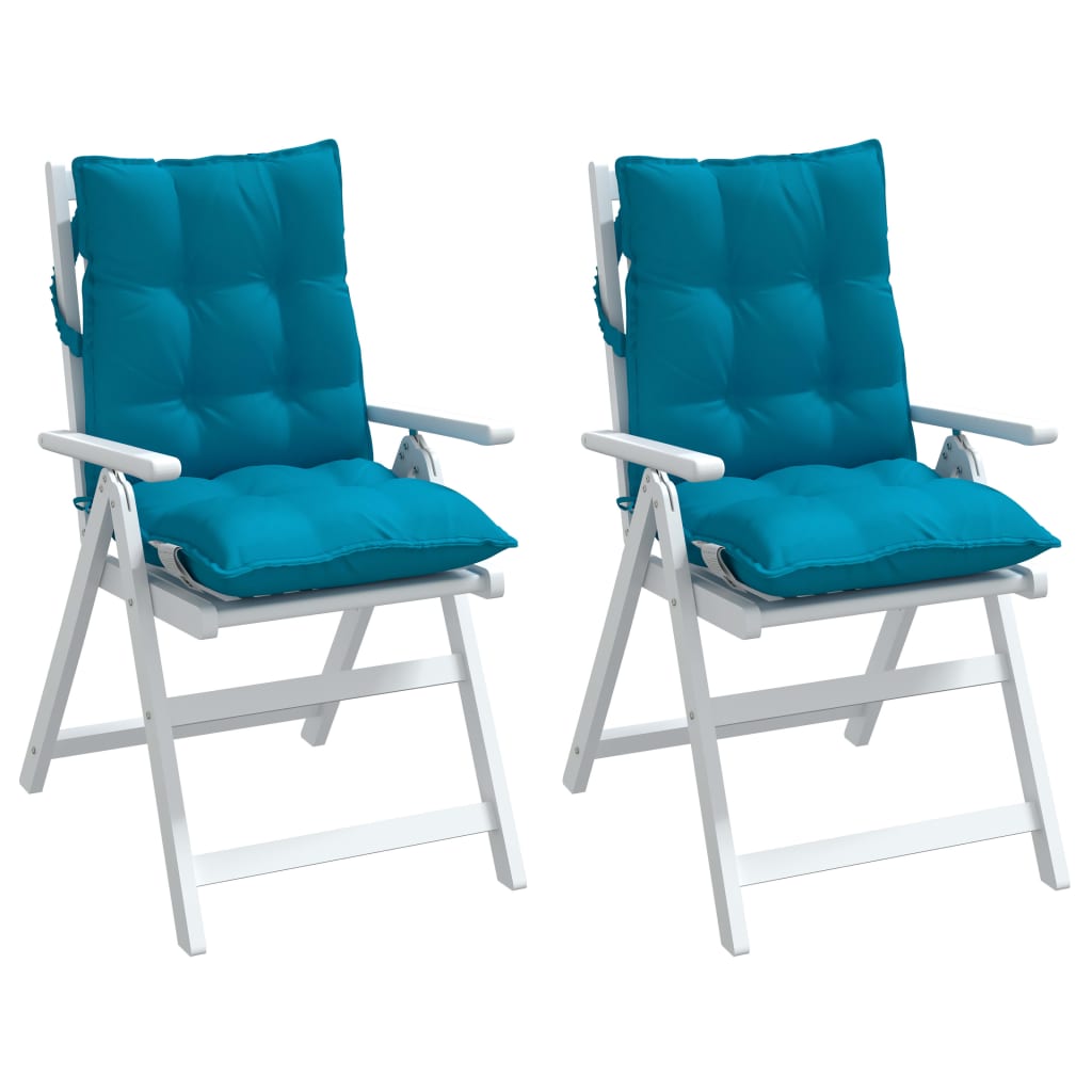 VidaXL cojines de silla 2 uds respaldo bajo tela oxford azul claro
