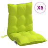 Cojines de silla de Vidaxl 6 pcs tela de oxford de espalda de color verde brillante