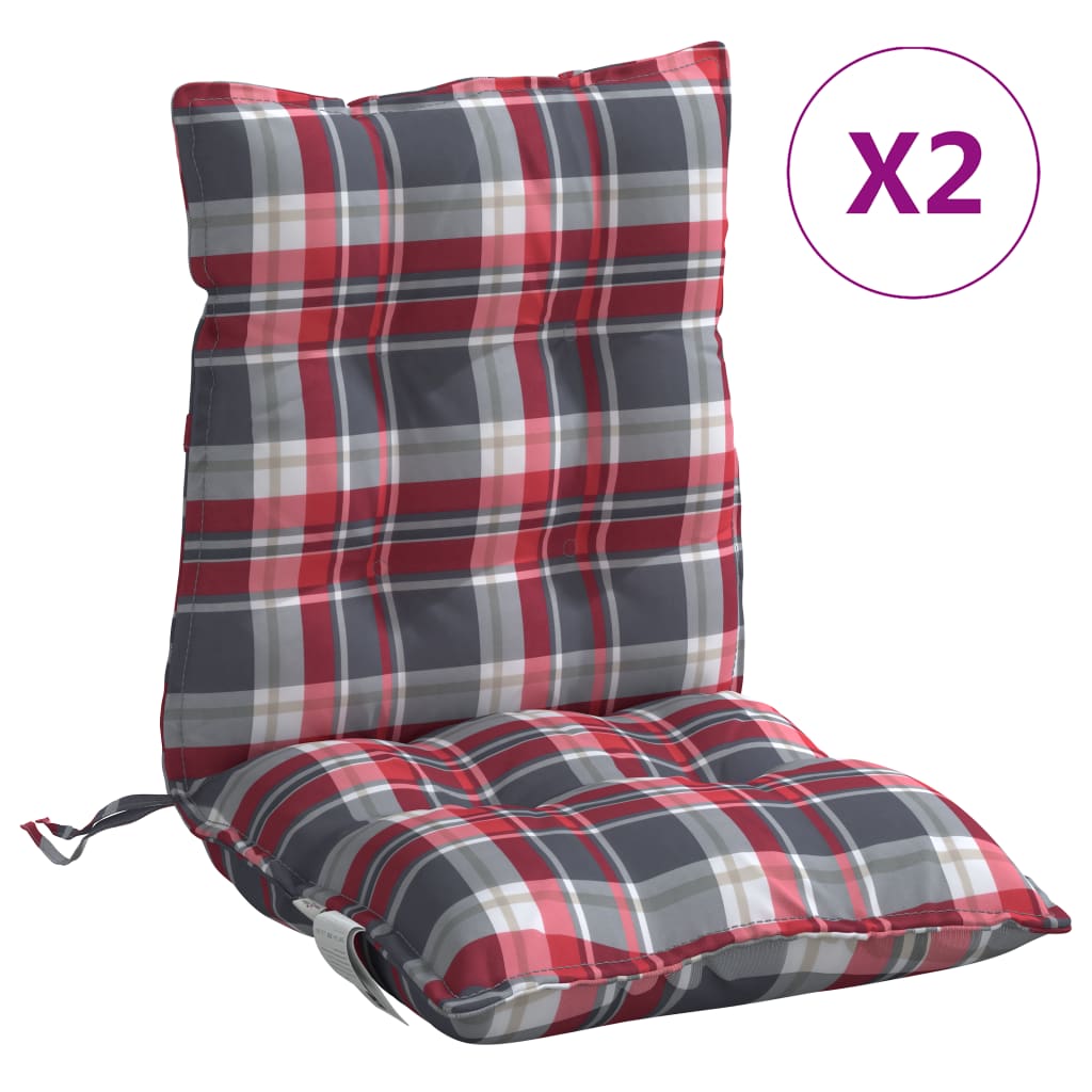 Cuscini di sedia Vidaxl 2 pezzi Modello di finestra posteriore posteriore Oxford Red