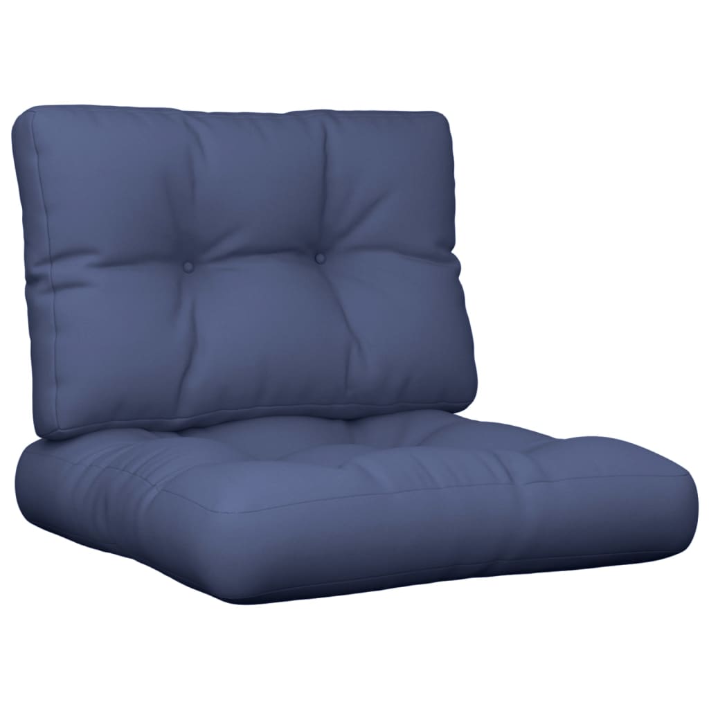 Cuscini per pallet VidaXL 2 pezzi in tessuto blu navy