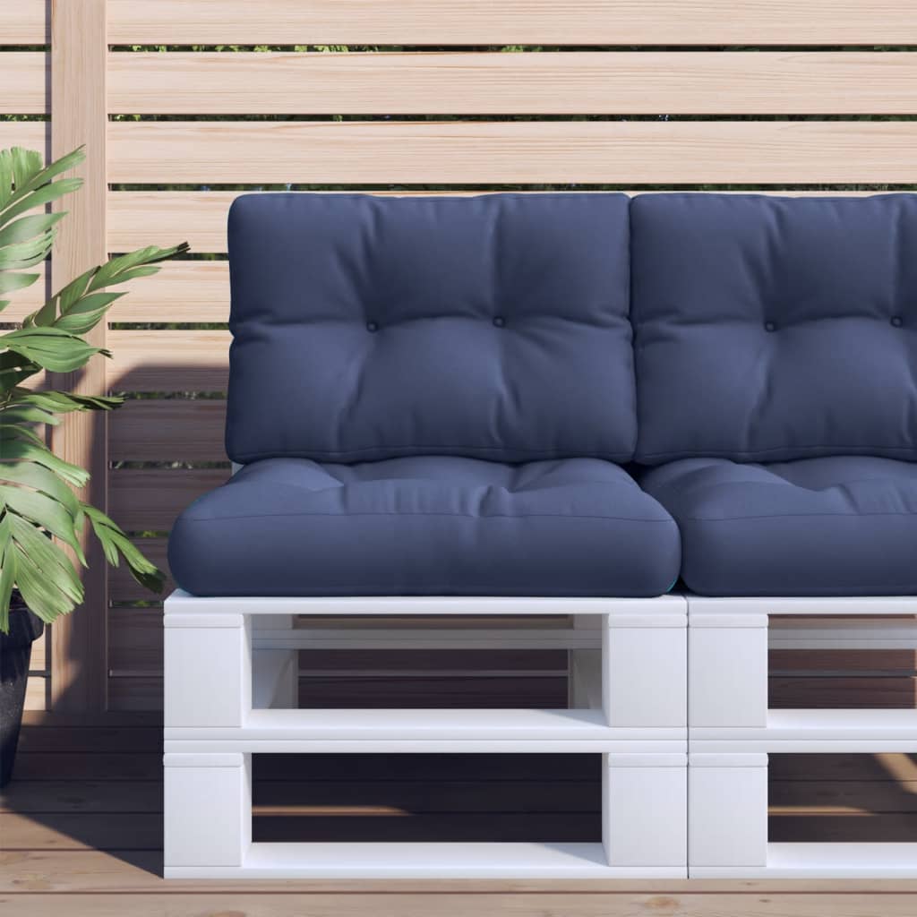 Cuscini per pallet VidaXL 2 pezzi in tessuto blu navy