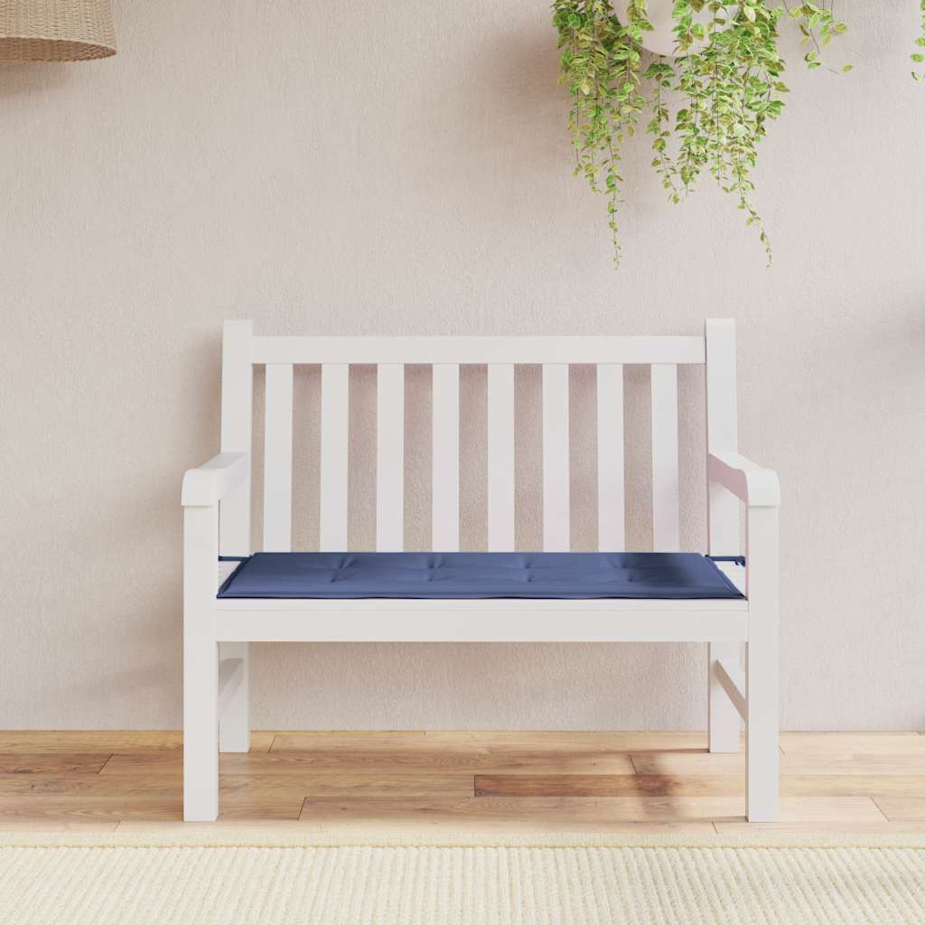 Vidaxl Garden Bench Cushion 100x50x3 cm tessuto oxford blu marino marino