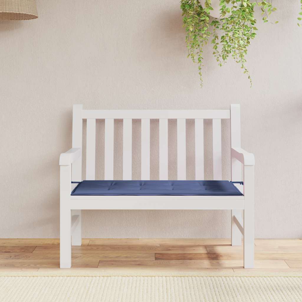 Vidaxl Garden Banch Cushion 120x50x3 cm tessuto oxford blu marino