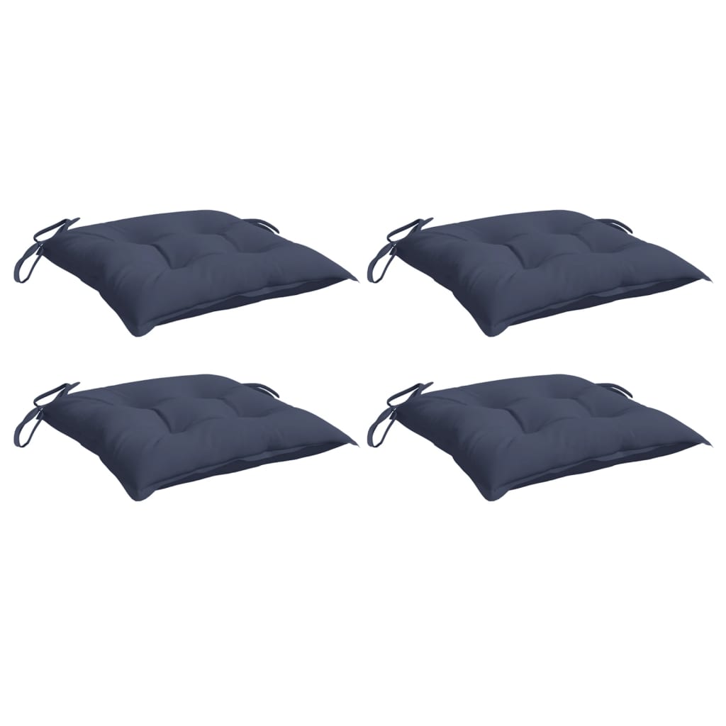 Cojines de silla Vidaxl 4 st 50x50x7 cm oxford tela marine azul
