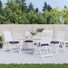Cojines de silla Vidaxl 4 st 50x50x7 cm oxford tela marine azul