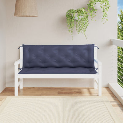 Vidaxl Garden Bench Cushions 2 ST 150x50x7 CM Oxford Fabric Marine Blue