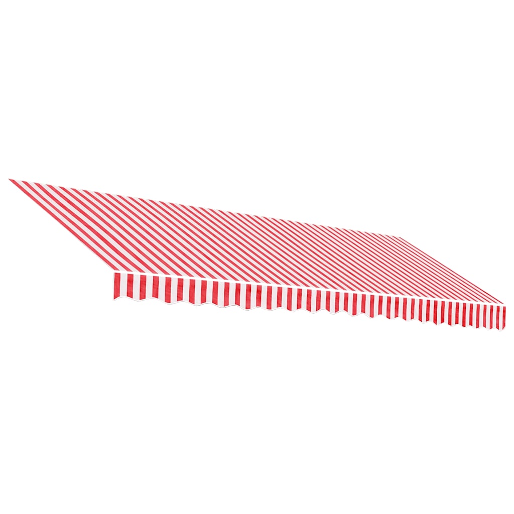 Tela de reemplazo de Vidaxl para Luifel rayado 4.5x3 m rojo y blanco