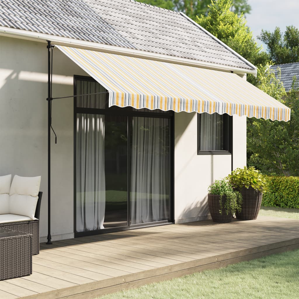 Vidaxx tela de repuesto para toldo a rayas 4x3 m multicolor