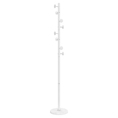 Vidaxl kapstok 176 cm gepoedercoat ijzer wit