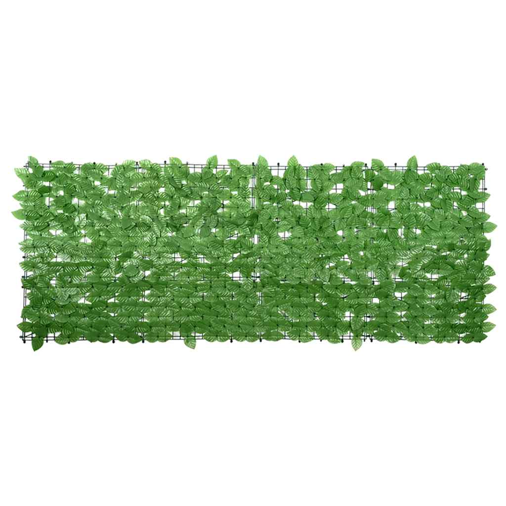 Pantalla de balcón Vidaxl con hojas verdes 200x75 cm