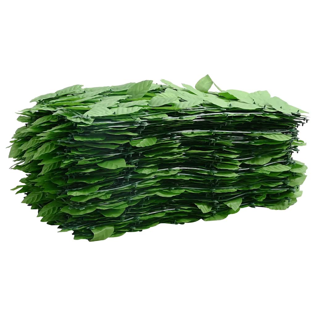 Pantalla de balcón Vidaxl con hojas verdes 200x75 cm