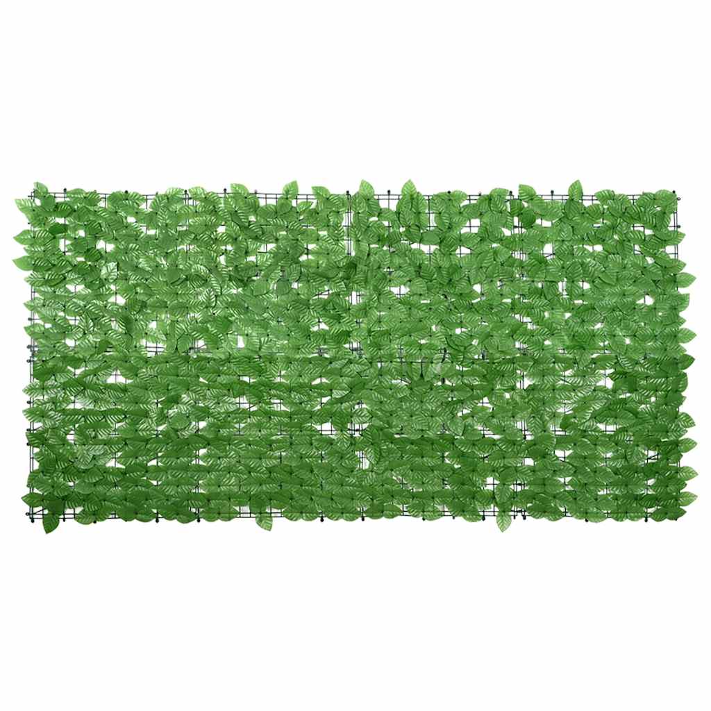 Pantalla de balcón Vidaxl con hojas verdes 200x100 cm