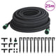 Vidaxl Drip hose 0.6 '' 25 m rubber black