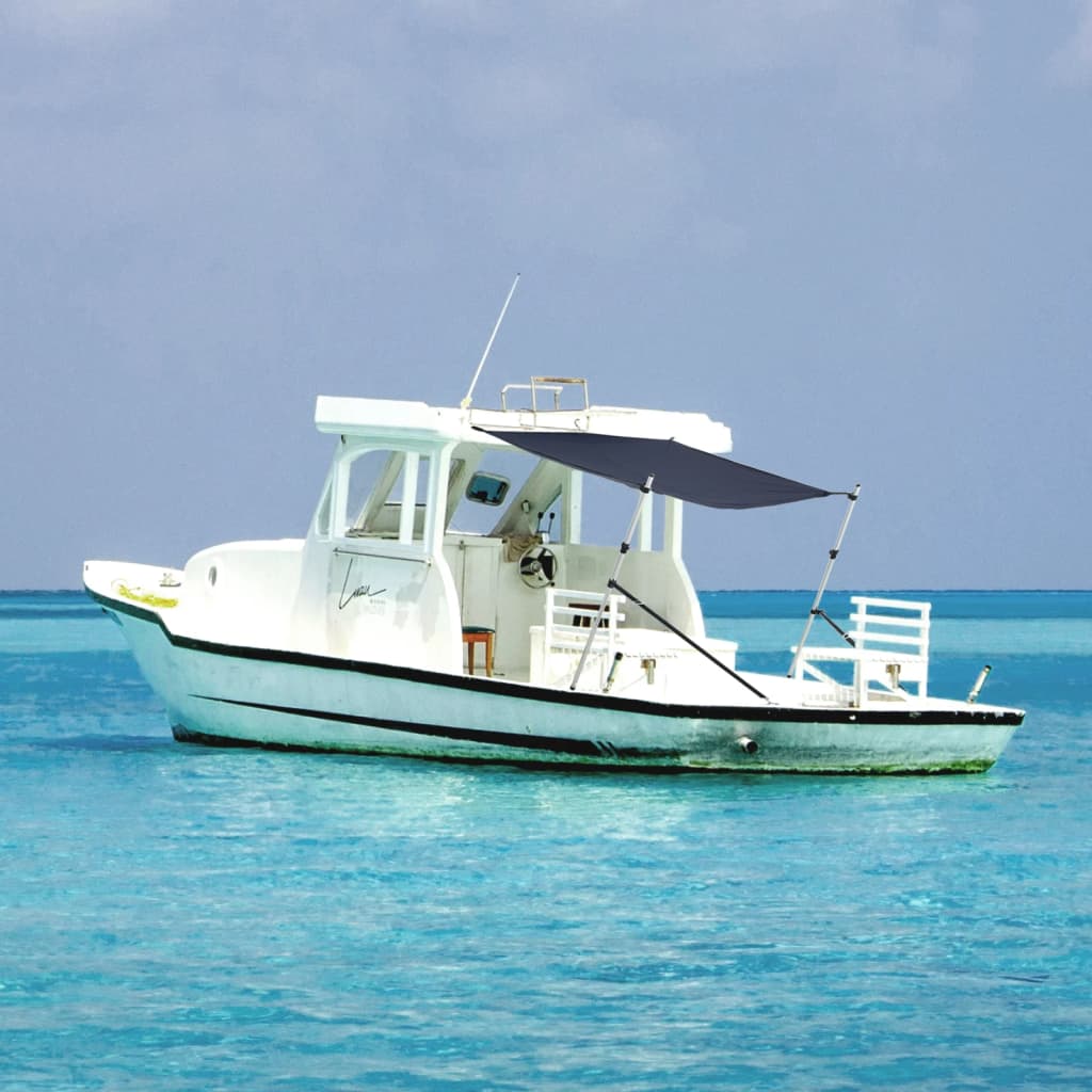 Tela de sombra Vidaxl t-top 170x208x (115-183) cm azul marino