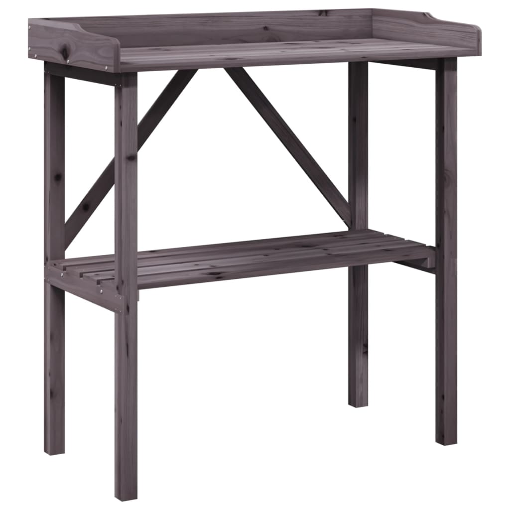 Tavolo per piante Vidaxx con ripiano 78x38x82,5 cm in legno di pino grigio