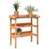 Tavolo vegetale Vidaxl con ripiani 78x38x82,5 cm marrone pino