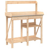 Vidaxl Botto tavolo con scaffali Solid Pinewood