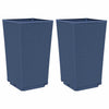 Vidaxl plantenbakken 2 st 32,5x32,5x57 cm polypropeen blauwgrijs