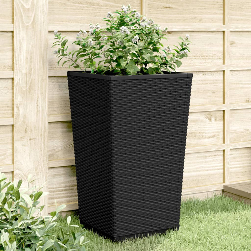 Vidaxl fioriere 4 St 32.5x32.5x57 cm Polypropene Black