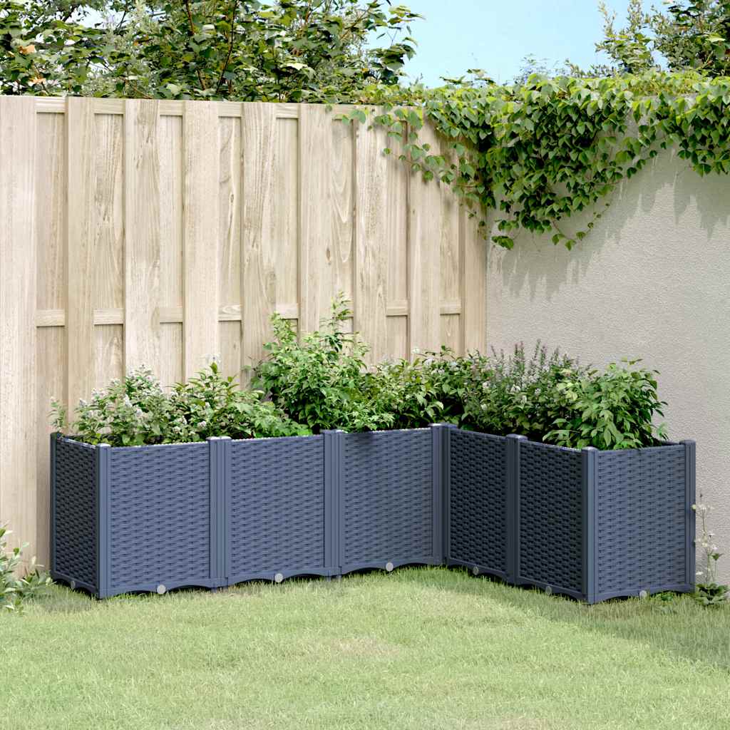 Vidaxl Planning Box 160x120x53 cm Polypropene Gray