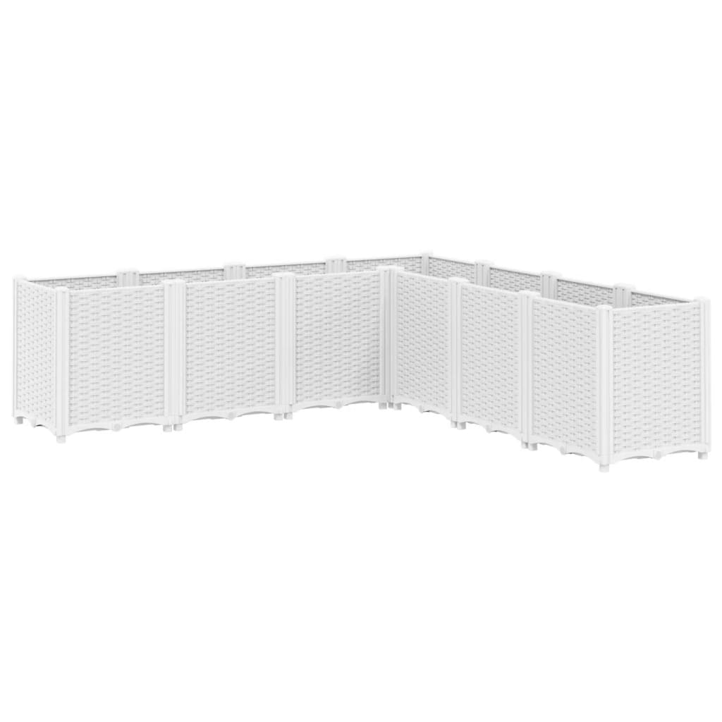 Vidaxx jardinera 160x160x53 cm polipropileno blanco