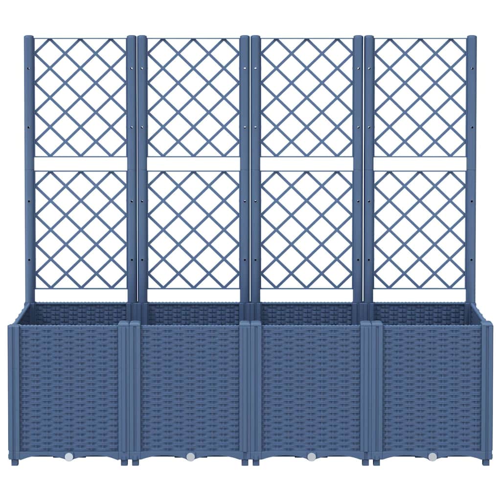 Plantador Vidaxl con Slat Work 160x40x140 cm Polypropene Gray