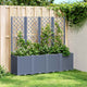 Plantador Vidaxl con Slat Work 160x40x140 cm Polypropene Gray