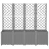 Plannet Vidaxl con listones de 160x40x140 cm Polypropene Gray Light
