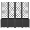 Caja de planificación Vidaxl con SLAT 160x40x140 cm Polypropene Negro