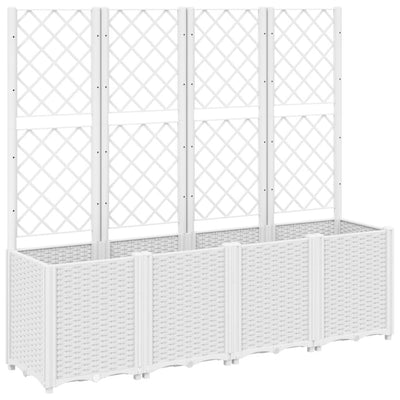 Vidaxl fioriera con slat 160x40x140 cm Polypropene White