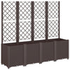 Vidaxl Plannet con doghe 160x40x140 cm in polipropene marrone