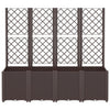 Vidaxl Plannet con doghe 160x40x140 cm in polipropene marrone