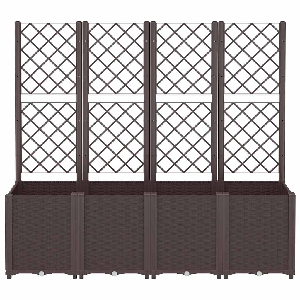 Plannet Vidaxl con listones 160x40x140 cm Polypropene Brown