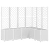 Vidaxl fioriera con latwerk 160x120x140 cm polipropene bianco