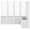 Vidaxl fioriera con latwerk 160x120x140 cm polipropene bianco