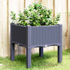 Caja de planificación de Vidaxl con piernas 40x40x42 cm Polypropene Gray