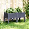 Caja de planificación Vidaxl con piernas 80x40x42 cm Polypropene Gray