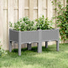 Caja de planificación de Vidaxl con piernas 80x40x42 cm Polypropene Light Grey