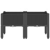 Scatola di pianificazione Vidaxl con gambe 80x40x42 cm polipropene nero