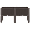 Caja de planificación de Vidaxl con piernas 80x40x42 cm Polypropene Brown