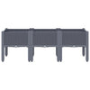 Vidaxl plantenbak met poten 120x40x42 cm polypropeen blauwgrijs