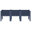 Vidaxl plantenbak met poten 120x40x42 cm polypropeen blauwgrijs